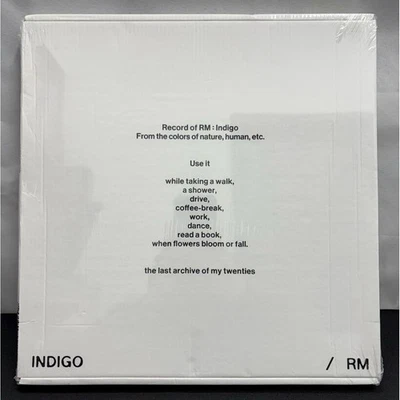New Record of RM "Indigo" Sealed Vinyl Record, Clear w/ Blue Splatter LP, K-Pop - Image 1 of 4