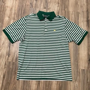 Masters Collection Golf Polo Shirt Men's Large 60s Two Ply Green White Striped - Bild 1 von 11