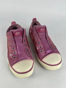 UGG Laela Sparkles Damen-Sneaker lila 3316 Converse-Stil gefüttert Größe 8 - Bild 1 von 18