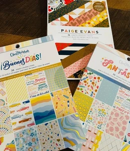 Paquete de 3 American Crafts - 36 hojas - Almohadilla de papel de 6"X8" - Una cara - Paige Evans - Imagen 1 de 5