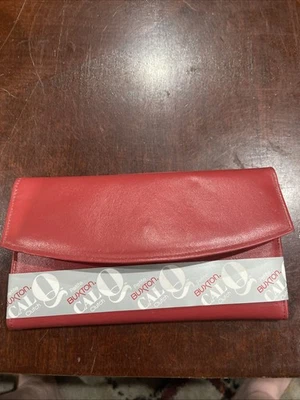 Cartera de mujer Buxton vintage con calculadora de cuero rojo cuero de vaca Foto 1 de 4