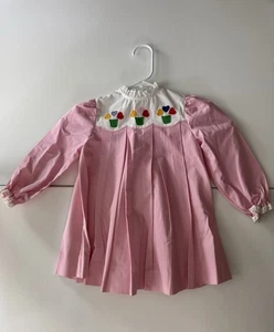 Vintage Youngland Dress Girl 3T/4T  Pink Spring Flower Butterfly EUC - Picture 1 of 5