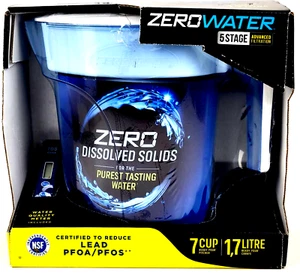 Zero Water Pitcher Filtration 7 Cup Filtered Pour-Through NIB - Picture 1 of 5