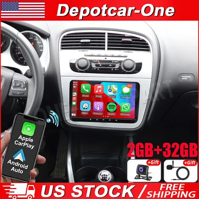 Radio estéreo de coche de 9"" para Seat Altea 2008-2015 Android 13 CarPlay GPS BT + cámara Foto 1 de 4