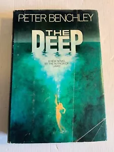 Deep Peter Benchley 1976 HCDJ 1st Edition Stated Very Good Lightly Read - Foto 1 di 7