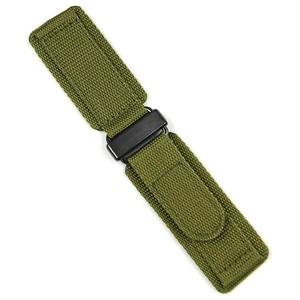 B & R Bands Drab Olive Nylon Hook N' Loop Watch Strap Band 20mm 22mm 24mm - Picture 1 of 7