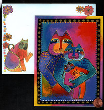LAUREL BURCH NEW BABY Kitty Cats Parents Mom Dad Child - Greeting Card - NEW