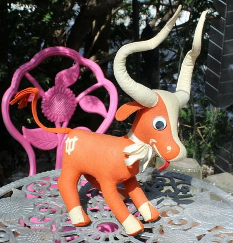 VTG 1950's Personality Pet U of Texas Longhorns Mascot Collegiate Souvenir Cover