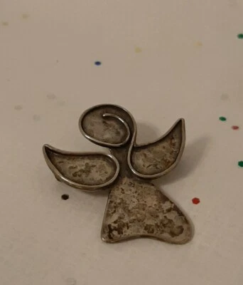 Colgante Pin Ángel de la Guarda Silpada Martillado Esterlina "Watch Over Me" 925 Isreal  Foto 1 de 4