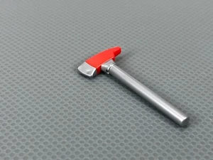 LEGO Flat Silver Axe with Red Head, Silver Blade Minifigure Utensil (x1) - Picture 1 of 7