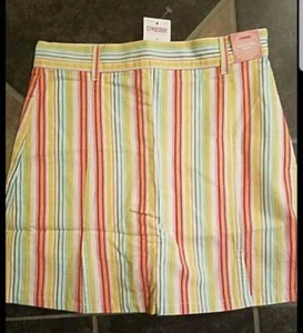 NWT Gymboree Girls sz 10 TUTTI FRUITY striped skort vtg skirt htf summer spring - Picture 1 of 2