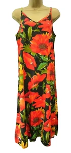 Choise By DANWEAR Ladies Size 12 Red Floral Summer Strappy A Line Shift Dress - Picture 1 of 12