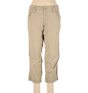 Calvin Klein Jeans Capri Pants Chino Khaki Tan 100% Cotton Womens 6 NWT 32X20" - Picture 1 of 2