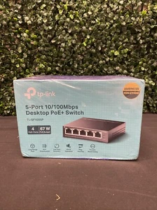 NEW TP-Link PoE Unmanaged Desktop Switch 5-Port 10/100 Mb/s Model TL-SF1005P - Picture 1 of 7