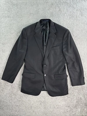 Joseph Abboud Traje Chaqueta Para Hombres 40 R Negro Lana Waffle Loro Piana Lujo Deporte Foto 1 de 4