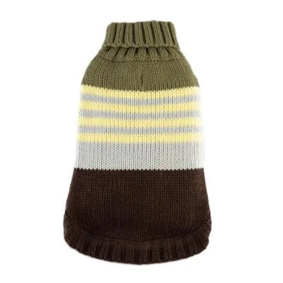 Suéter de bloque de color verde/marrón para perro Hip Doggie (pequeño) Foto 1 de 3