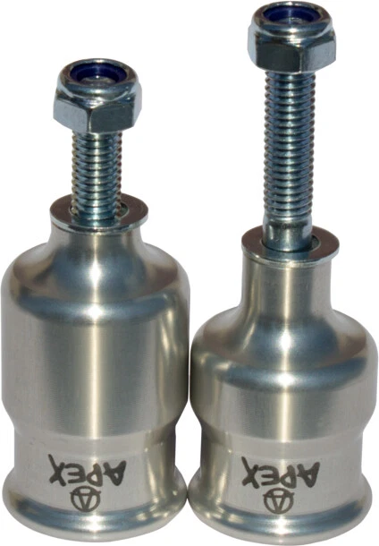 Apex Coopegs Stunt-Scooter Pegs Trick Roller Bark Stangen Achsen Set Argento - Immagine 1 di 1