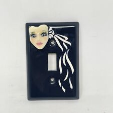 Now That's A Switch All Fired Up Mask Lightswitch Plate Black Carnival Ceramic