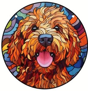 Cockapoo Cavapoo Poodle Doodle Dog Lover SUN ☀️ Suncatcher Birthday Present Gift