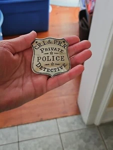 1987 Franklin Mint Sterling Silver Replic Badge CRI PRR POLICE DETECTIVE - Picture 1 of 6