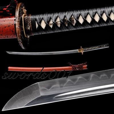Tiger Tsuba Clay Tempered T10 Steel Functional Japanese Samurai Sword Katana - Image 1 of 4