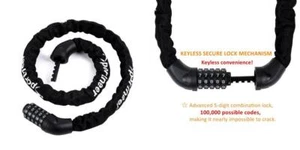 Sportneer Bike Lock, 5-Digit Resettable Combination 3.2 FT Bicycle Black - Picture 1 of 8