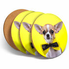 4 Set - Funny Cute Chihuahua Dogs Coasters - Kitchen Drinks Coaster Gift #3721