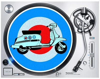 Mod Scooter Distressed DJ Slipmat - The Who Jam Paul Weller Target Vinyl