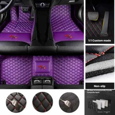 Fit For Dodge Charger Challenger RT 2006-2024 Car Floor Mats Leather Waterproof - Imagem 1 de 4