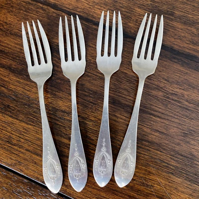 Sterling Silver Salad Fork MOUNT VERNON Rogers Lunt & Bowlen 1905 - Image 1 of 4