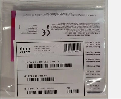 New CISCO SFP-10/25G-CSR-S 10/25GBase SFP28 Module for MMF - Image 1 of 2