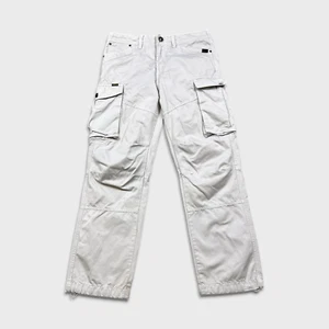 G Star Raw Pants Mens 32x34 White Straight Fit Casual Utility Cargo Trousers - Picture 1 of 15