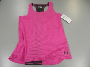 Under Armour Loose Fit Heat Gear Mesh Tank Top Girls Youth XL~ PINK/GRAY~NWT! - Picture 1 of 2
