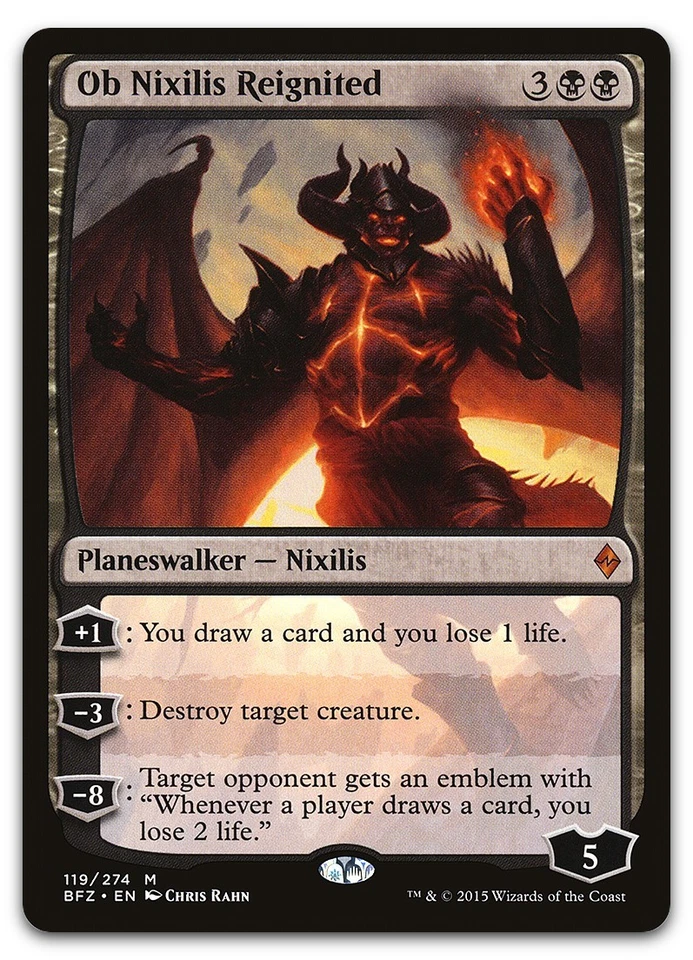 Ob Nixilis Reignited #119 (LP) Battle for Zendikar BFZ Magic MTG - Image 1 of 1