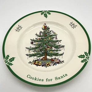 Spode Christmas Tree Cookies For Santa Plate 10.5" England Holiday Dinnerware - Picture 1 of 9
