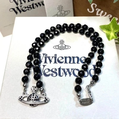 Gargantilla Collar Vivienne Westwood Orbe Fila Negra Perla Orbe k17