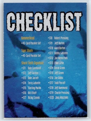 1997 Wheels Race Sharks Checklist #45 - Image 1 of 2