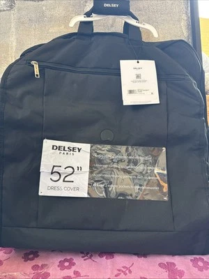 DELSEY LUGGAGE HELIUM LIGHTWEIGHT DRESS GARMENT COVER BLACK - Image 1 of 2