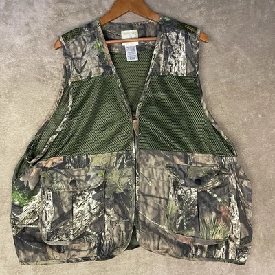 Mossy Oak Camo Fishing Hunting Vest Men's XL/2XL Zip Up Mesh Back  Rustic Ridge - Image 1 of 4