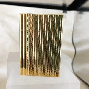 S.T. Encendedor Dupont Gatsby con patrón de trigo en dorado - Encendedor de cigarros NUEVO - Imagen 1 de 11
