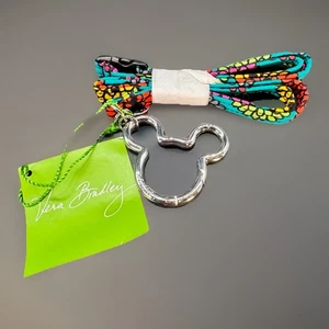 Disney Parks exklusives Vera Bradley Magical Blooms Schlüsselband Mickey Clip neu - Bild 1 von 19