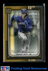 2023 Topps Museum Collection #53 Bobby Witt Jr. Gold #/299 - Picture 1 of 2