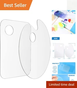 2er Pack Acrylfarbenpaletten 11,8 x 7,9 - klares Daumenloch-Design für einfache Verwendung - Bild 1 von 9