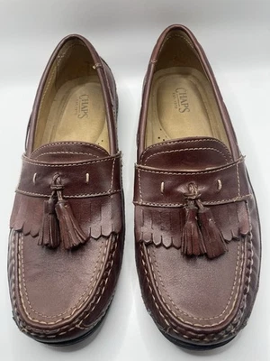 Ralph Lauren Chaps Leather Tassel Loafers Oxford Brown Shoes Men's Size 9M - Image 1 of 4
