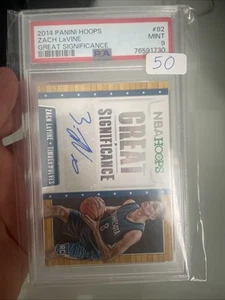 2014 HOOPS ZACH LAVINE GREAT SIGNIFICANCE RC AUTO PSA 9 - Picture 1 of 3