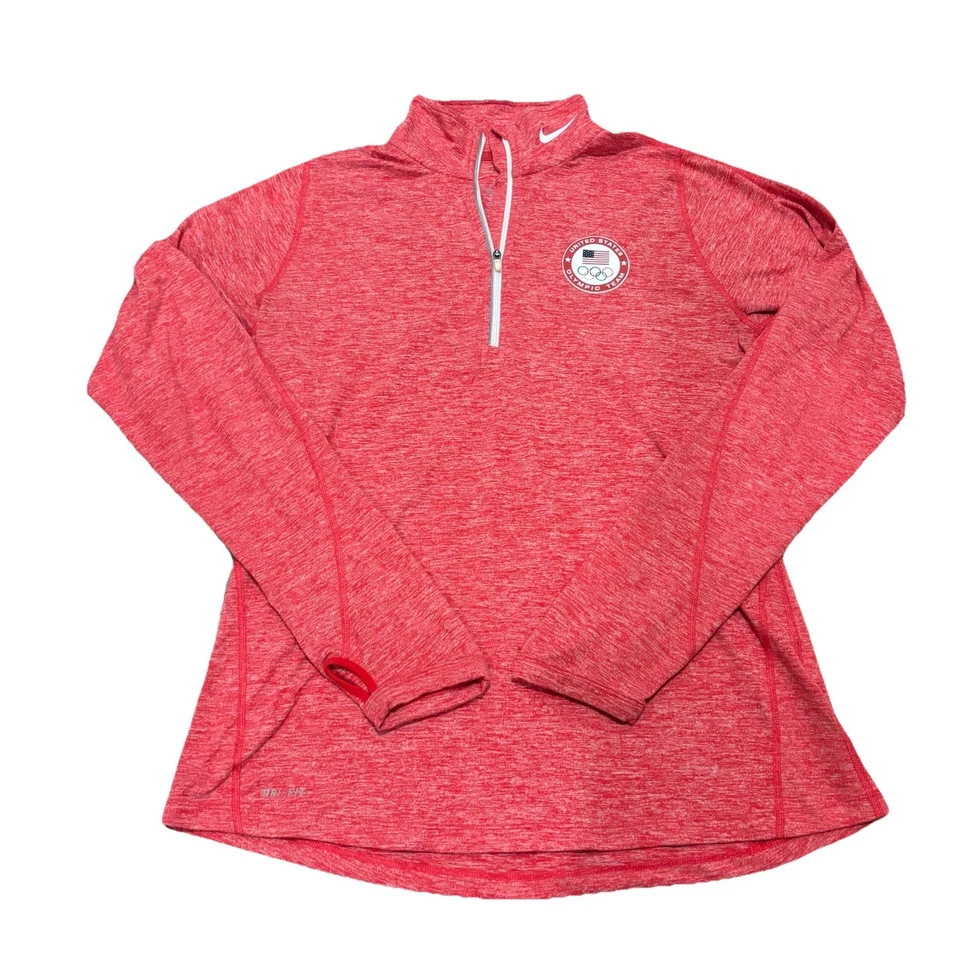 Nike Golf Dri-FIT Equipo Olímpico de Estados Unidos Pullover Manga Larga 1/4 Cremallera Talla L Foto 1 de 4
