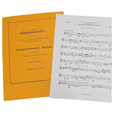 Sesquicentennial Prelude Horn In F & Organ Score Hymn Music Randall Faust 2004 - Image 1 of 4