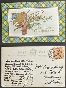 1906 Victoria Australia Postcard-My Heart's in the Highlands-Melbourne-Footscry - Picture 1 of 3