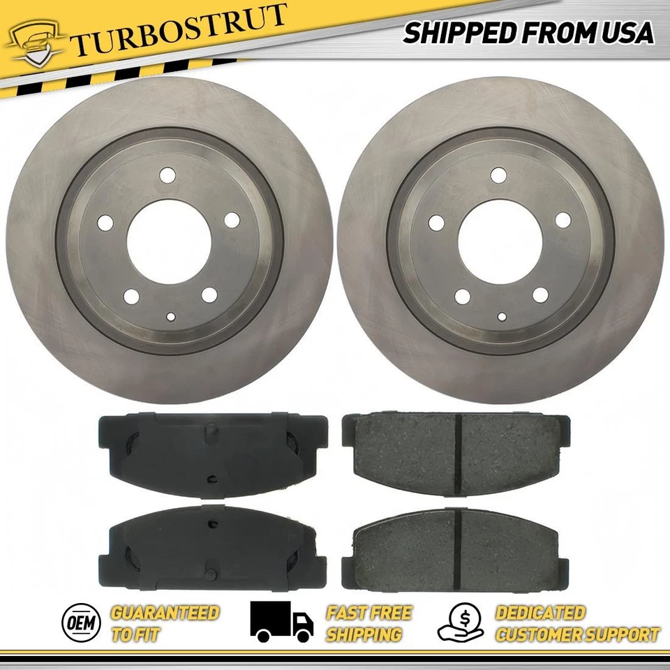 Rear OE Brake Rotors Brake Pads Kit for 1993-1995 Mazda RX-7 1.3L - Image 1 of 1
