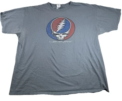 Camiseta vintage de una sola puntada GRATEFUL DEAD 2XL lavado a la piedra roba tu cara yunque Foto 1 de 4